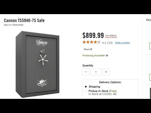 cannon gun safe locked out cannon gun safe locked out