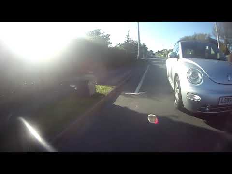 LS03 HYC fails to give way to cyclist and smirks about it