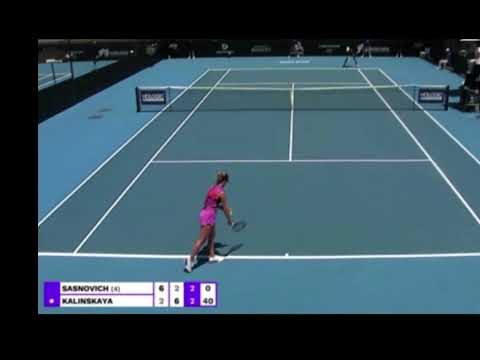 Anna Kalinskaya Vs Aliaksandra Sasnovich 🇧🇾 WTA Adelaide 2