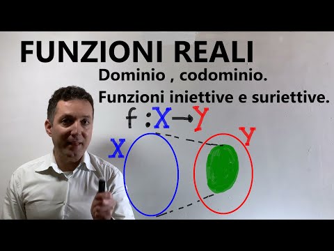 Funzioni a una variabile: dominio ,codominio, funzione iniettiva ,funzione suriettiva