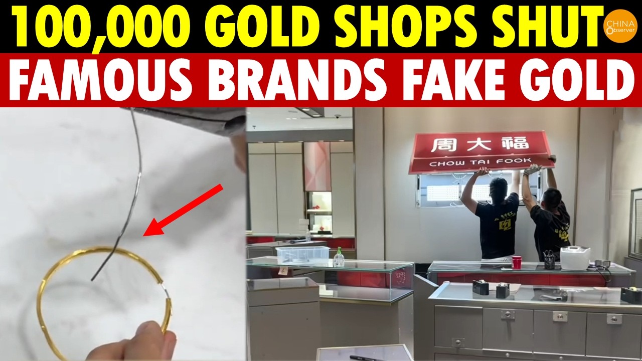 More Fake Than Real! China’s 100,000 Gold Shops Close Overnight, , Bracelets Filled With Dirt