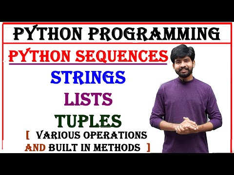 Python Sequences List Tuple String Various Operations Built In Methods In String Tuple String