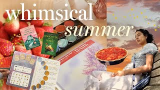 a whimsical summer vlog 🌷🌞 painting, baking, moon journal & sunsets