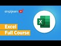Excel Full Course 2022 Excel Tutorial For Beginners Excel Basics To Advanced Simplilearn