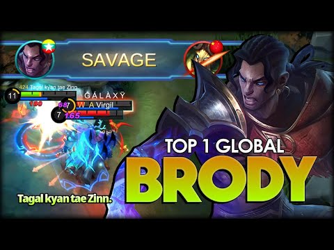 SAVAGE PERFECT!! Just Skill No Need Skin! Tagal kyan tae Zinn. Top 1 Global Brody - Mobile Legends