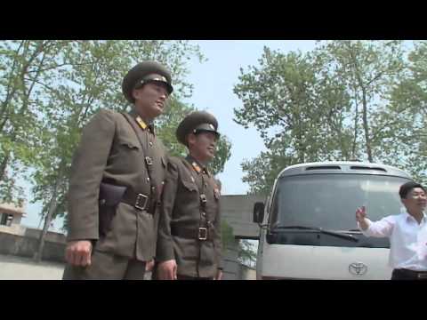 North korea documentary: Demilitarized zone soldier slowmotion North Korea DMZ