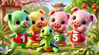 Ba bà đi bán lợn con