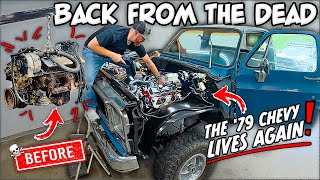 IT'S ALIVE! 1979 Chevy Square Body Restoration, FIRST START