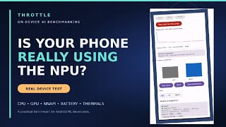 THROTTLE 🚀 | On-Device ML Benchmarking on Android | Hackathon Project