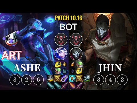RJ Art Ashe vs Jhin Bot - KR Patch 10.16