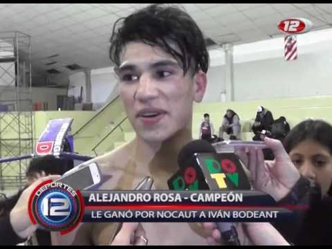 Alejandro Rosa campeón de Kick Boxing - ganó por nocaut ante Iván Bodeant