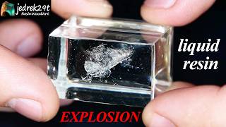 Prince Rupert's Drop EXPLODES in Soft Epoxy Resin | Slow Motion Camera | Resin Art