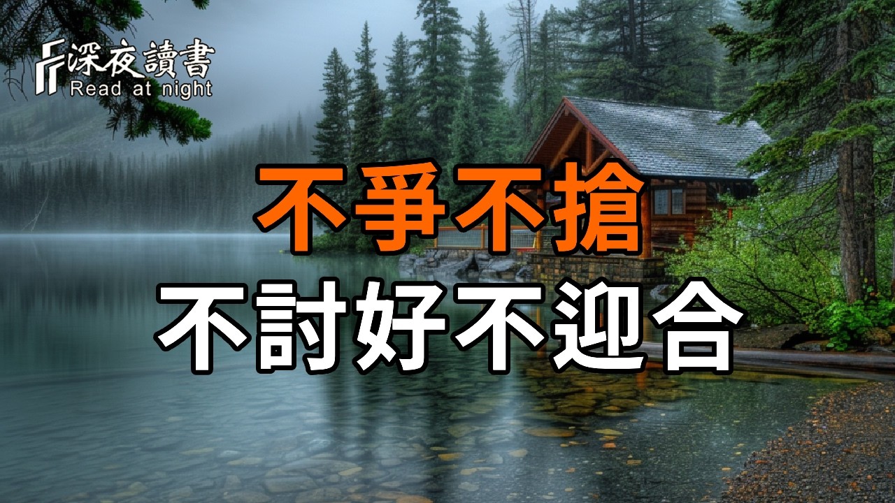 晚年真正的通透：不爭不搶、不討好不迎合，靜心度日，萬事皆安【深夜讀書】#人生感悟 #正能量 #情感 #?