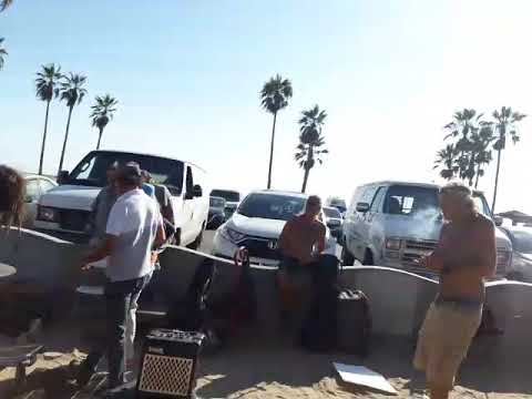 Jimi Hendrix music Venice Beach boardwalk band jams 😎🤩🌊🌈🇺🇸👑🌎