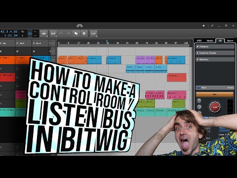 How To Set Up A Control Room / Listen Bus in Bitwig