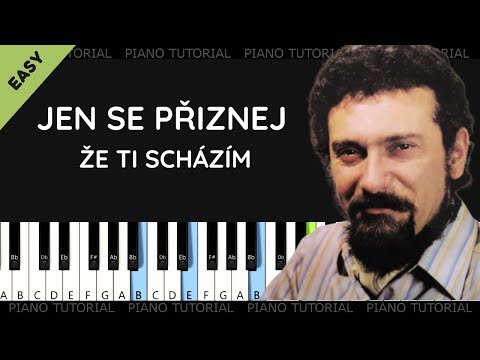 Jen se přiznej, že ti scházím - Waldemar Matuška (piano tutorial | noty | MIDI | české písničky)