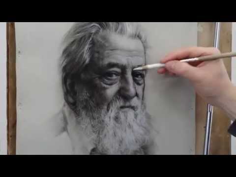 Božidar Jakac Portrait Drawing by Andrej Blažon