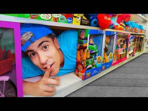 PLAYING HIDE AND SEEK IN A TOY STORE !!