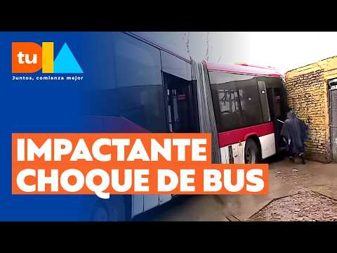 Bus RED chocó contra una casa y dejó al menos tres lesionados en Cerro Navia | Tu Día