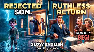 Rejected Son Returns as Billionaire 💰🔥 – Family Begs for Mercy 😱🙏 | English Listening Practice Story