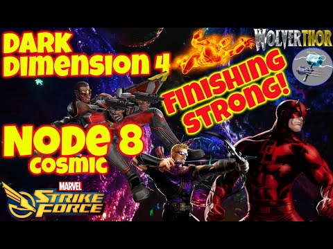 Finish this Cosmic Node 8 STRONG!! - Dark Dimension 4 - Marvel Strike Force