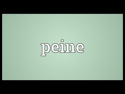 Peine Meaning