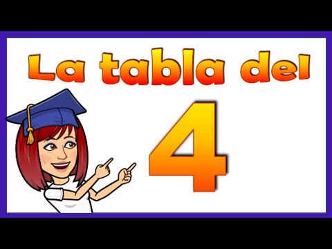 TABLA DEL 4 👉Aprende la tabla de multiplicar del 4📌Video educativo