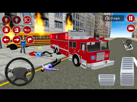 Real Fire Truck Driving Simulator 2021 - Fire Fighting Android Gameplay