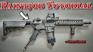 How to paint a rifle !!! Paintjob + used look Tutorial