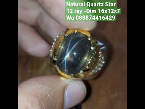 Natural Quartz Star 12 ray 12 carat || Wa 083874416429 #bluesapphire #shorts