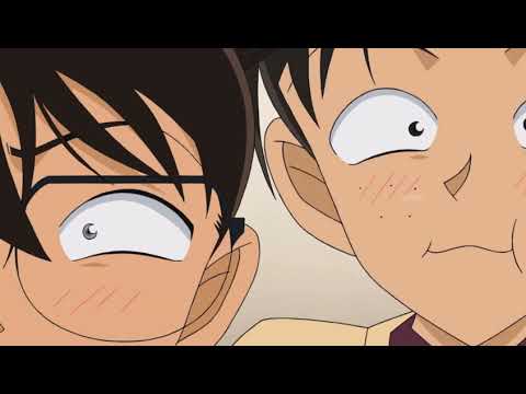 Haibara drawing a spiral on her face?