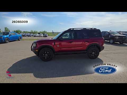 2026 Ford Bronco Sport Outer Banks 4x4 in Red for sale at Drayton Valley Ford in Drayton Valley, AB