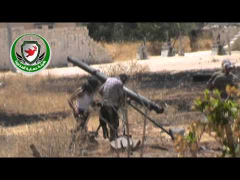 استهداف مقرات النظام في ريف حمص بصاروخ غراد من قبل لواء أسود الإسلام ولواء معاوية بن أبي سفيان