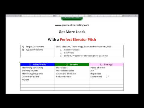 The Gaddie Pitch 2014 Edition - how to forumulate an elevator pitch to attract new clients.