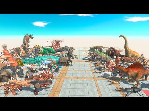 All Prefab Units vs All Vanilla Units on Arena in Animal Revolt Battle Simulator
