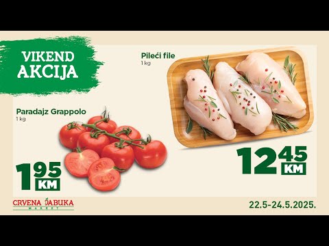 Crvena jabuka market - Vikend akcija 22.5 - 24.5.2025.