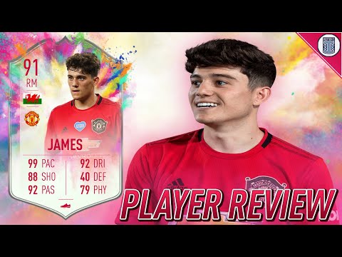 91 SUMMER HEAT DANIEL JAMES PLAYER REVIEW! GAMEPLAY OBJECTIVE - FIFA 20 ULTIMATE TEAM