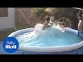 A cool dad has created waves by making pool wave machine - Daily Mail