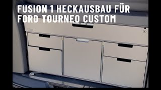 FUSION 1 Heckausbau/Schlafsystem mit Kofferraum Box für den Ford Tourneo Custom