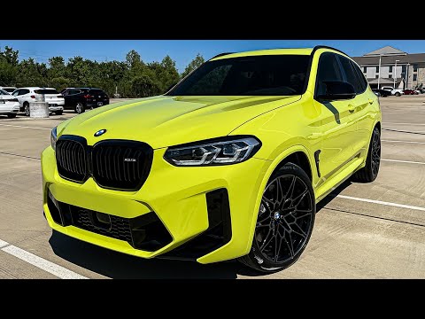 2022 BMW X3M Competition LCI (Sao Paulo Yellow) Walkaround Review + Exhaust Sound & Launch Control