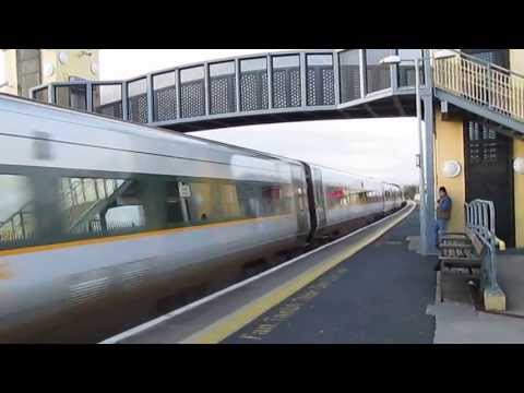 NIR 201 Class (No. 8208) leads the Enterprise through Laytown at high speed