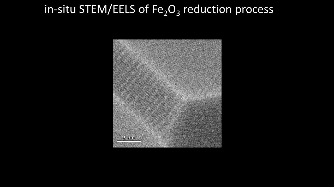 [Materials] in-situ STEM/EELS of Fe2O3 reduction process
