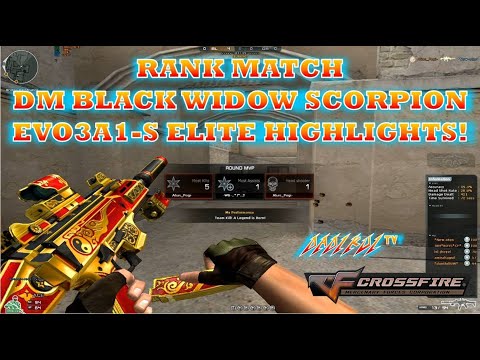 Rank Match DM Black Widow! Scorpion EVO3A1-S Elite Highlights! CrossFire Philippines!