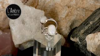 Bague Pierre de Lune Arc en Ciel Argent 925