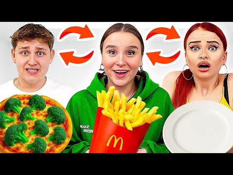 24 Stunden ESSEN TAUSCHEN 😳 🔁 (mit Geschwistern) - Celina