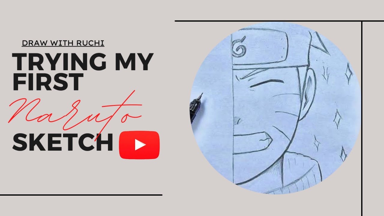 Trying my first naruto sketch// Naruto Uzumaki//