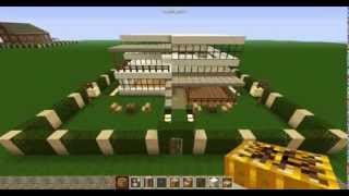 preview picture of video 'Minecraft modern house mit Garten. ( 3D )'