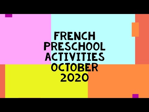 French Preschool Activities - October 2020