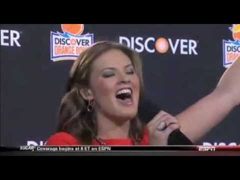 Ayla Brown sings National Anthem at Orange Bowl 2013