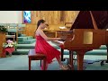Sarah 14 plays Prayer from Machine Age by William Albright